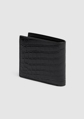 Yves Saint Laurent Croc Embossed Leather Billfold Wallet