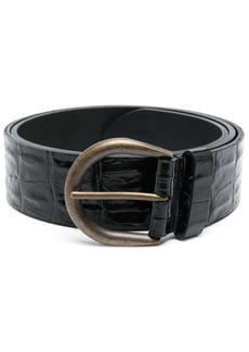Yves Saint Laurent crocodile-effect leather belt