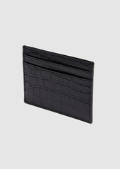 Yves Saint Laurent Crocodile Embossed Leather Card Holder