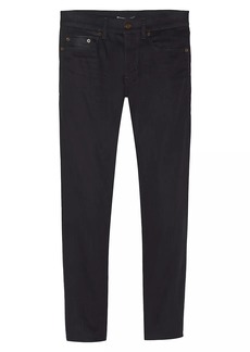 Yves Saint Laurent Cropped Skinny-fit Jeans in Used Black Denim