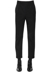 Yves Saint Laurent Cropped Wool Gabardine Trousers