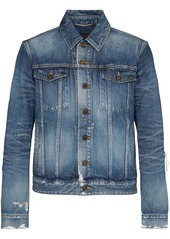 Yves Saint Laurent distressed-effect denim jacket