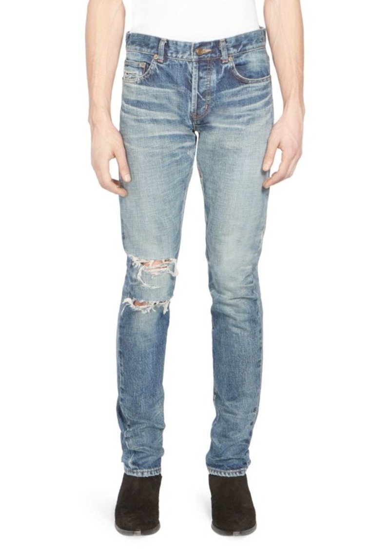 Yves Saint Laurent Distressed Skinny Jeans | Jeans