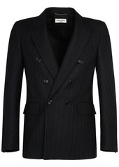Yves Saint Laurent Double Breast Wool Blend Jacket