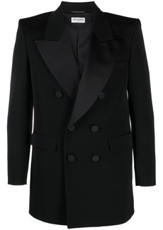 Yves Saint Laurent double-breasted wool tuxedo jacket