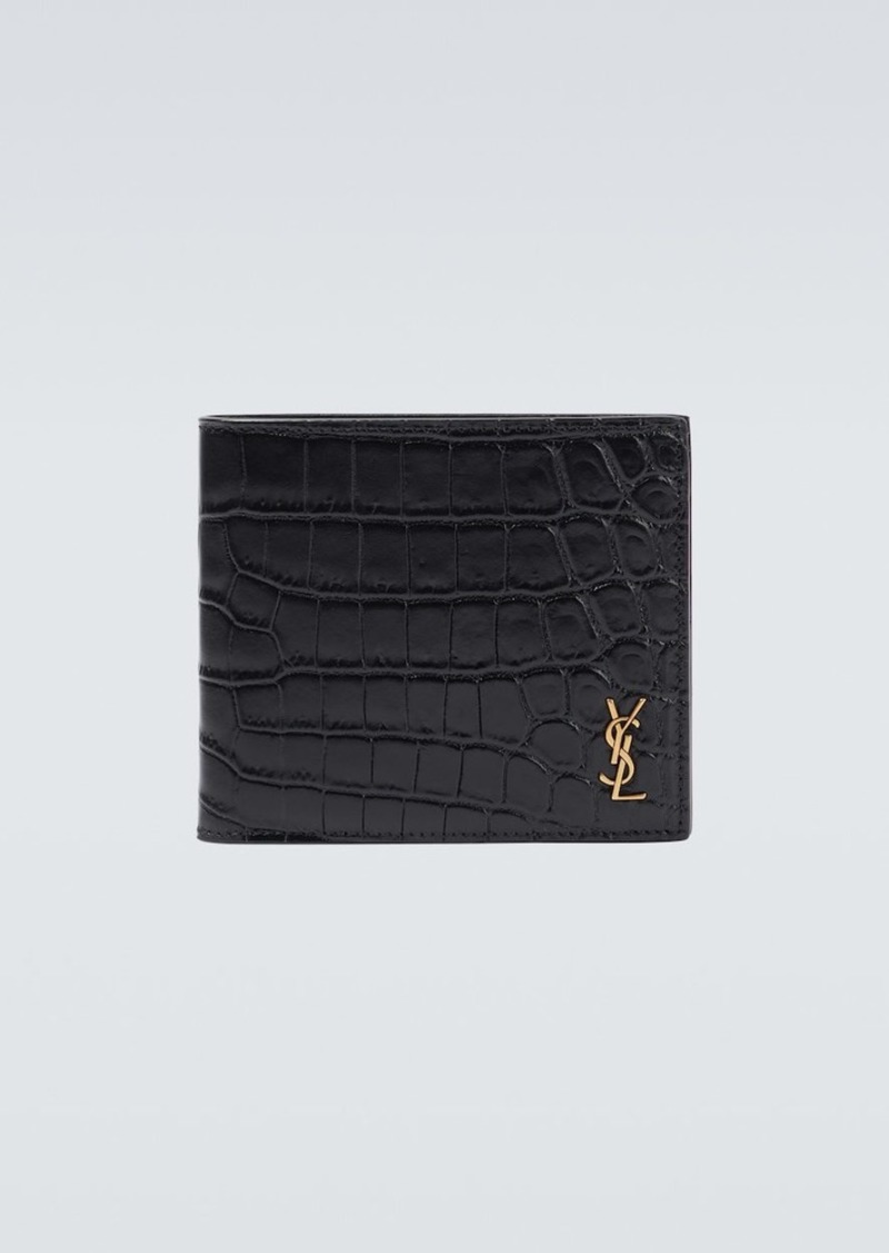 Yves Saint Laurent Saint Laurent East/West croc-effect bifold wallet