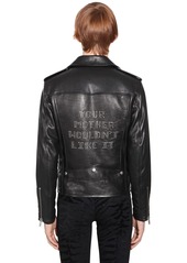 Yves Saint Laurent Embellished Classic Leather Biker Jacket