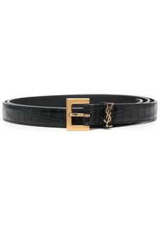 Yves Saint Laurent embossed 20mm buckle-fastening belt