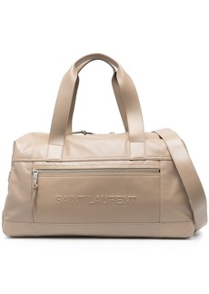 Yves Saint Laurent embossed-logo duffle bag