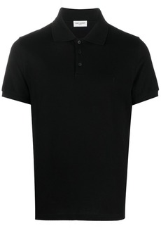 Yves Saint Laurent embroidered-logo short-sleeved polo shirt