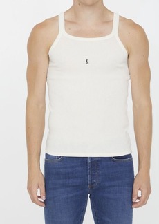 Yves Saint Laurent Embroidered tank top
