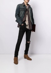 Yves Saint Laurent faded-effect denim jacket