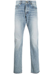 Yves Saint Laurent faded straight-leg jeans