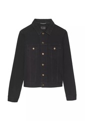 Yves Saint Laurent Fitted Jacket in Worn Denim