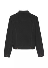 Yves Saint Laurent Fitted Jacket in Worn Denim