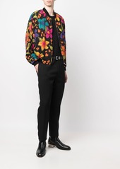 Yves Saint Laurent floral-print bomber jacket