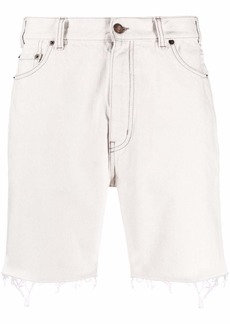 Yves Saint Laurent frayed-hem denim shorts