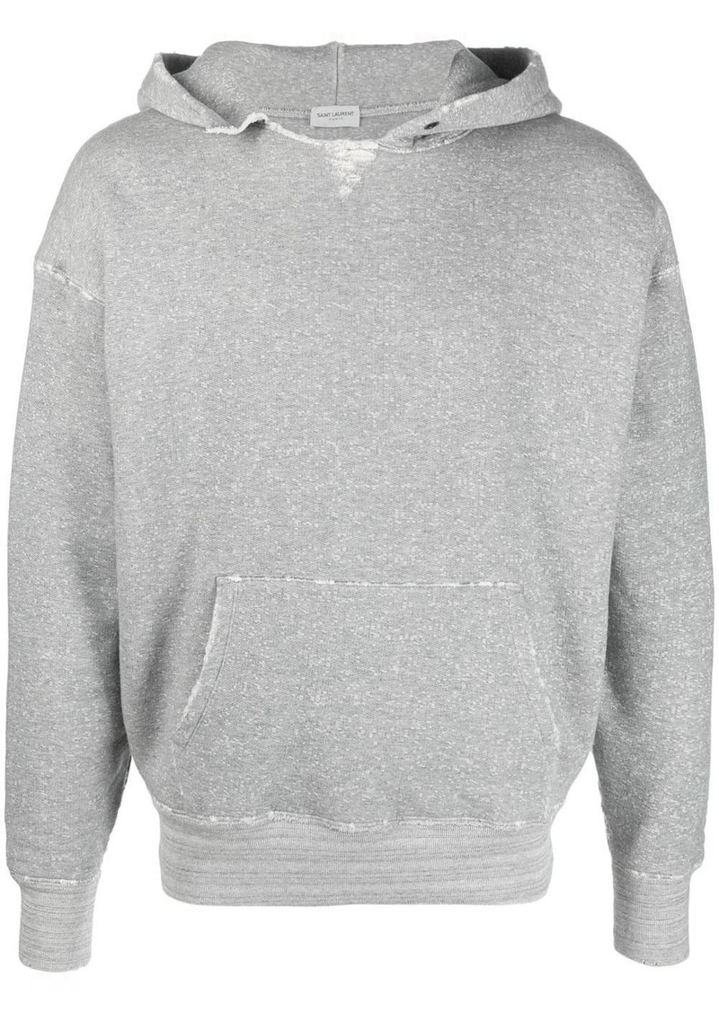 Yves Saint Laurent grunge cotton-jersey hoodie