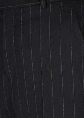 Yves Saint Laurent High Waist Striped Wool Pants