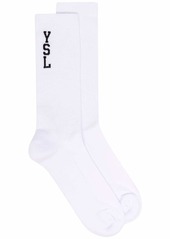 Yves Saint Laurent Intarsia-knit logo socks