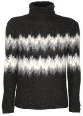 Cassandre Wool Blend Turtleneck Sweater in White - Saint Laurent