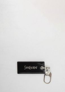 Yves Saint Laurent Keyring in brushed leather