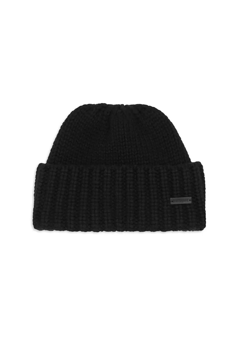 Yves Saint Laurent Knitted Cuffed Beanie in Cashmere