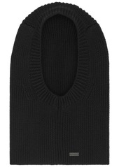 Yves Saint Laurent large ribbed balaclava in wool