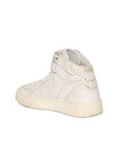 Yves Saint Laurent Lax Leather Mid Top Sneakers