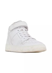 Yves Saint Laurent Lax Sneakers In Washedout Effect Leather