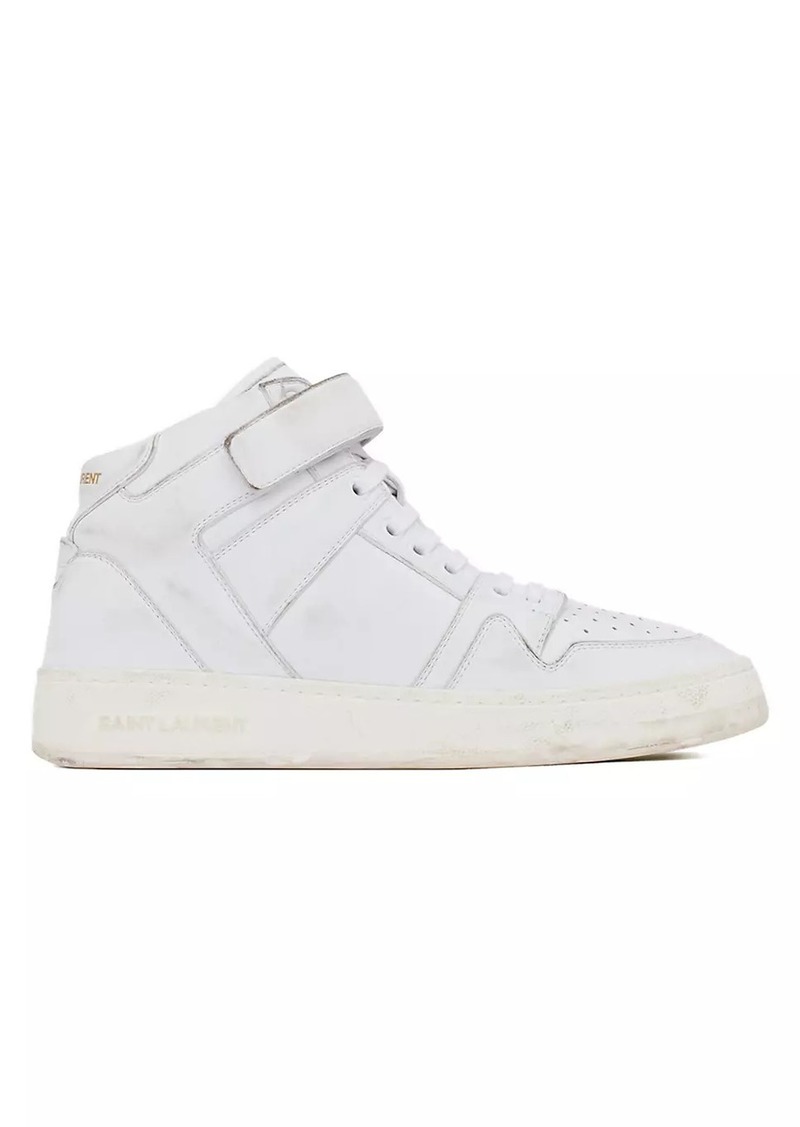 Yves Saint Laurent Lax Sneakers In Washedout Effect Leather