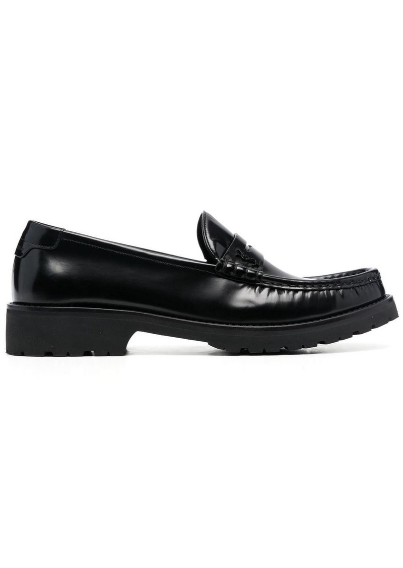 Yves Saint Laurent Le Loafer high-shine finish flat shoes