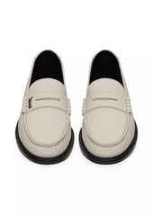 Yves Saint Laurent Le Loafer Monogram Penny Slippers In Smooth Leather