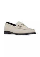 Yves Saint Laurent Le Loafer Monogram Penny Slippers In Smooth Leather