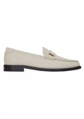 Yves Saint Laurent Le Loafer Monogram Penny Slippers In Smooth Leather