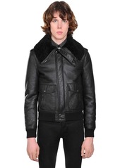 Yves Saint Laurent Leather Aviator Jacket
