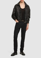 Yves Saint Laurent Leather Bomber Jacket