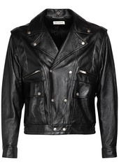 Yves Saint Laurent Leather Jacket W/ Detachable Sleeves