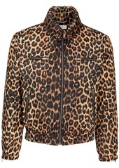 Yves Saint Laurent Leopard Print Tech Zip Jacket