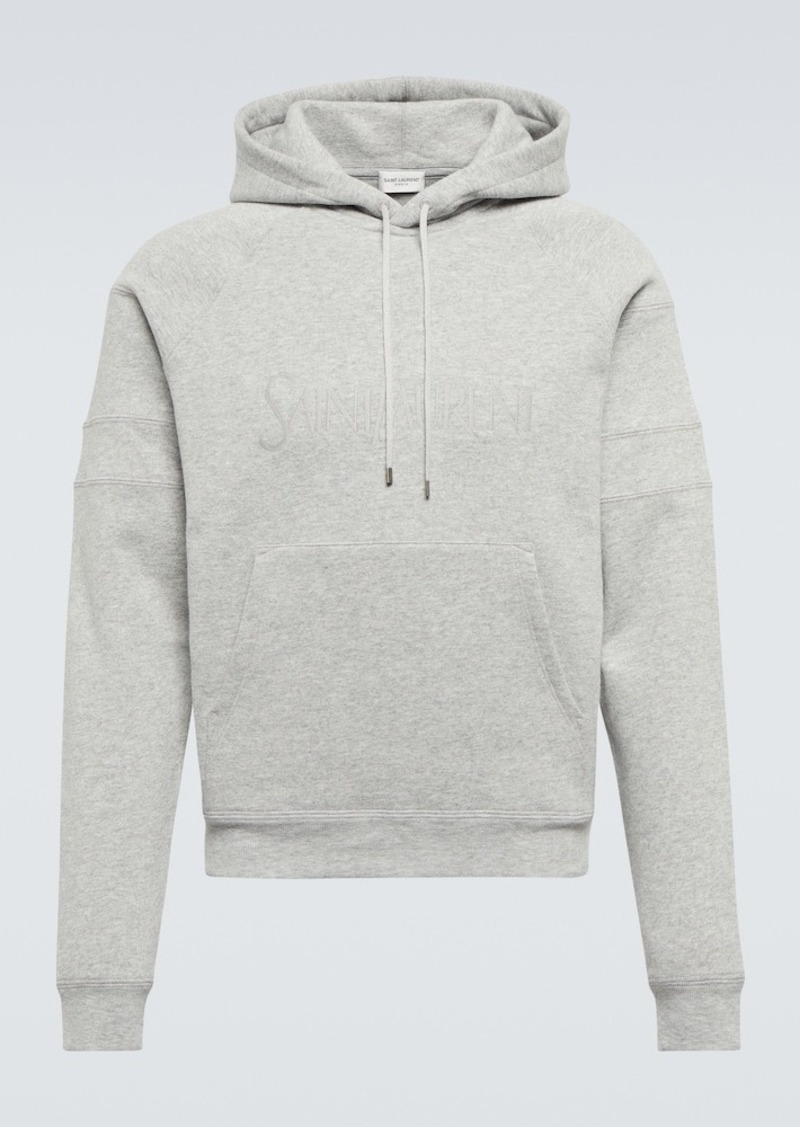 Yves Saint Laurent Saint Laurent Logo cotton-blend hoodie
