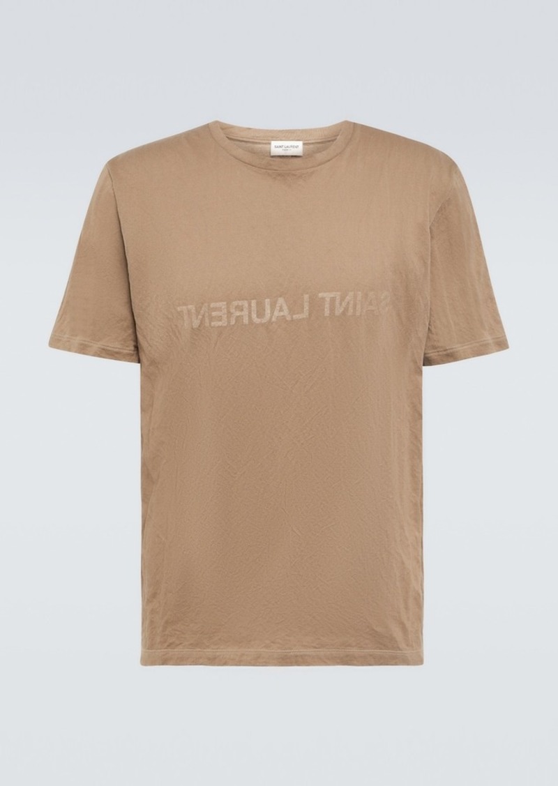 Yves Saint Laurent Saint Laurent Logo cotton-blend jersey T-shirt