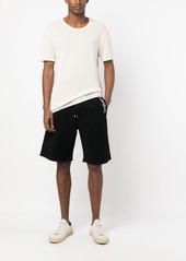 Yves Saint Laurent logo-embroidered cotton shorts