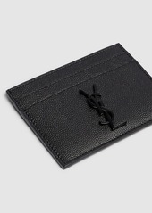 Yves Saint Laurent Logo Grain Leather Card Holder