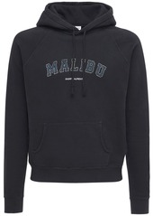 Yves Saint Laurent Logo Malibu Print Cotton Jersey Hoodie