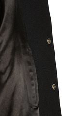 Yves Saint Laurent Logo Patch Wool Blend College Jacket