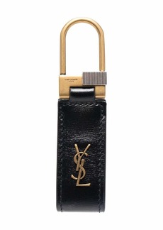 Yves Saint Laurent logo plaque keyring