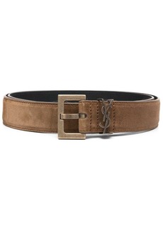 Yves Saint Laurent logo-plaque leather belt