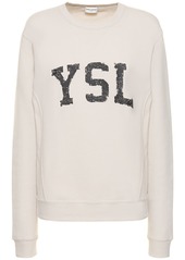 Yves Saint Laurent Logo Print Cotton Sweatshirt