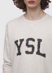 Yves Saint Laurent Logo Print Cotton Sweatshirt