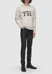 Yves Saint Laurent Logo Print Cotton Sweatshirt